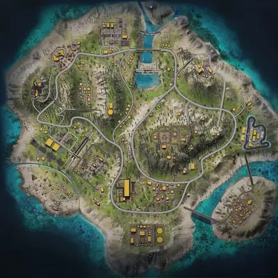 Bermuda map layout from Free Fire